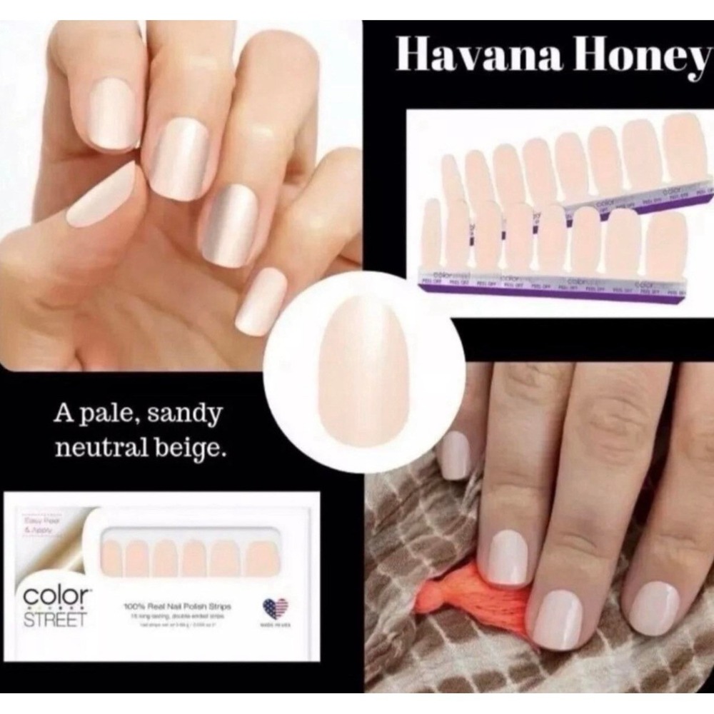 Color Street Havana Honey Nail Polish Strips Beige New Neutral Solid